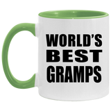 World's Best Gramps - 11oz Accent Mug Green