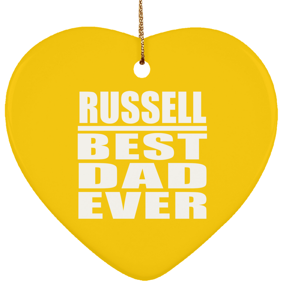 Russell Best Dad Ever - Heart Ornament