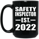 Safety Inspector Established EST. 2022 - 15oz Coffee Mug Black