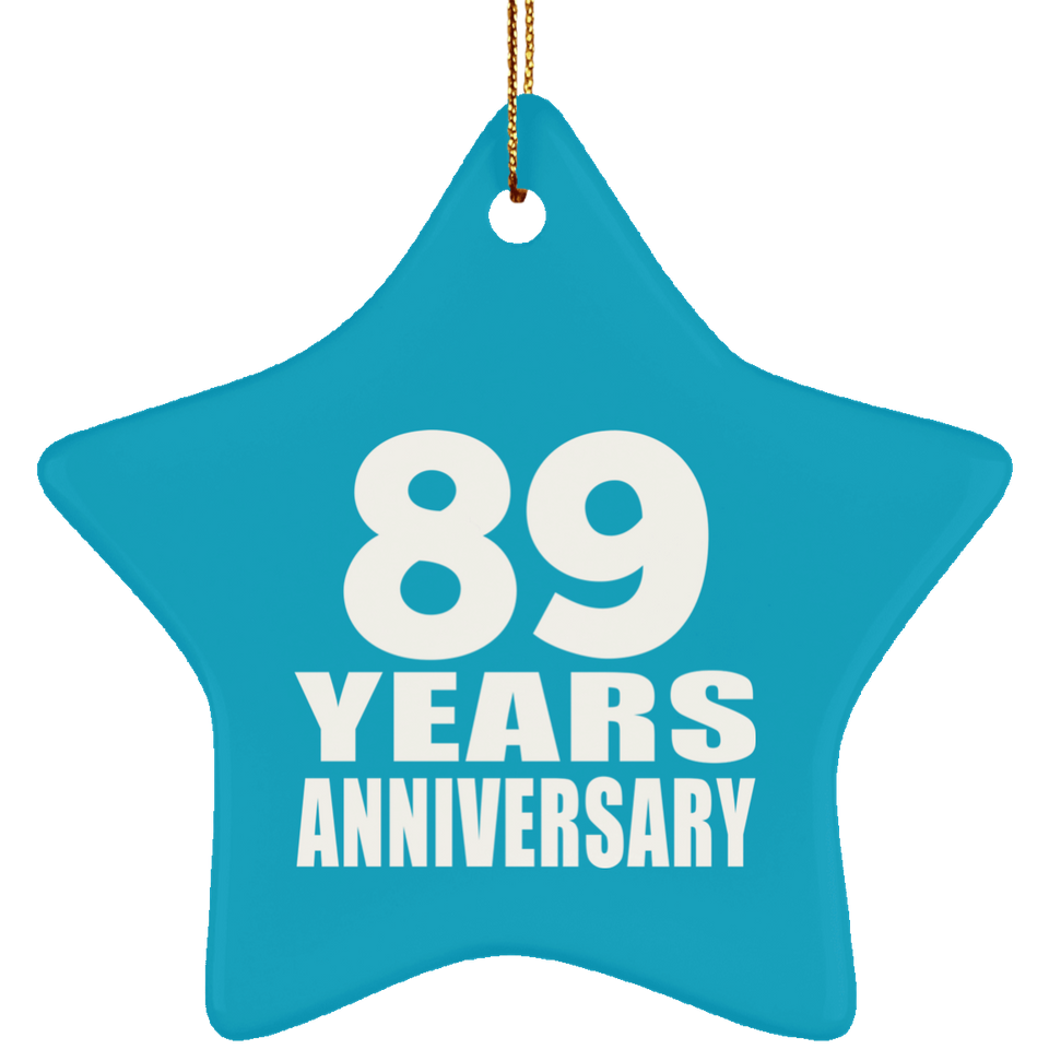89th Anniversary 89 Years - Star Ornament