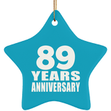 89th Anniversary 89 Years - Star Ornament