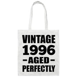 28th Birthday Vintage 1996 Aged Perfectly - Tote Bag White