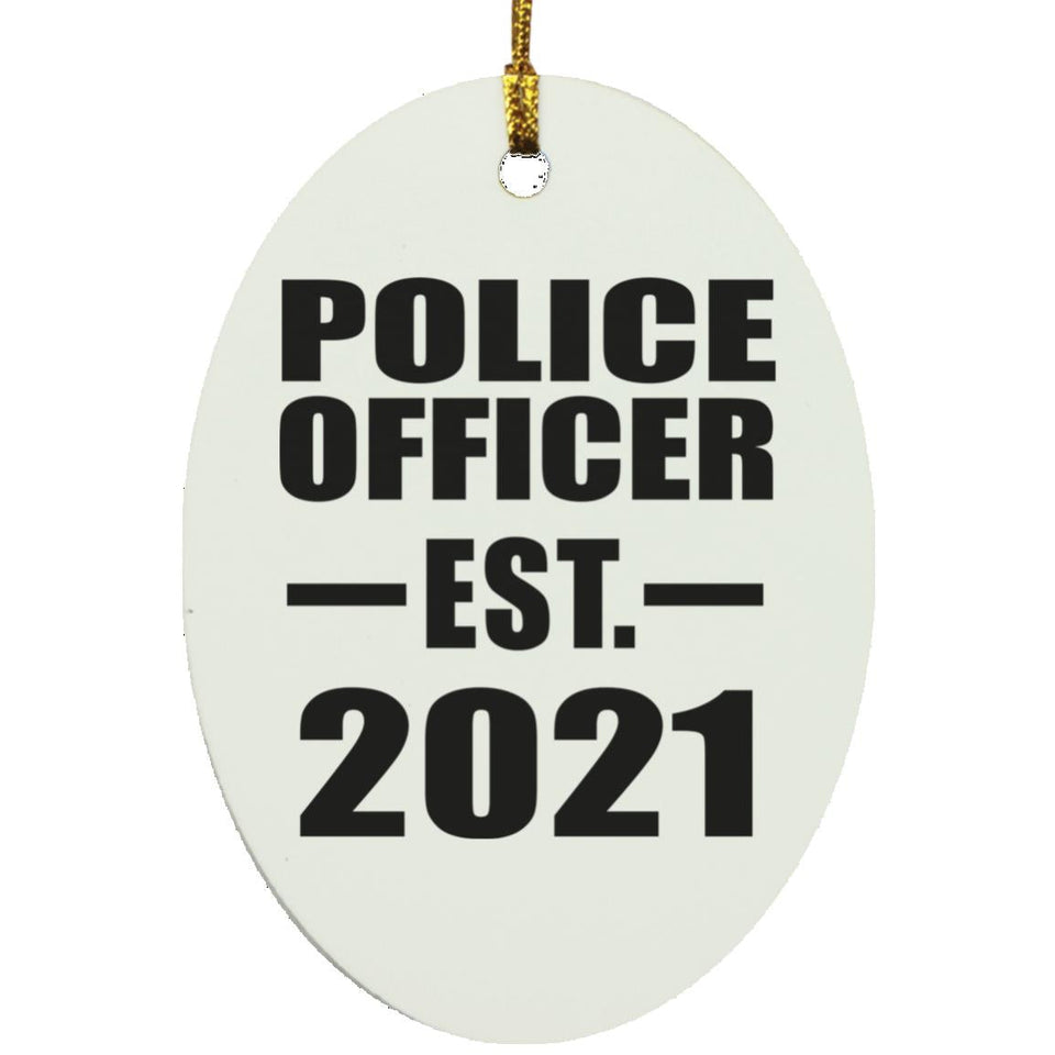 Police Officer Established EST. 2021 - Oval Ornament