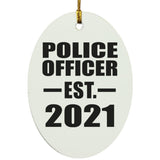 Police Officer Established EST. 2021 - Oval Ornament