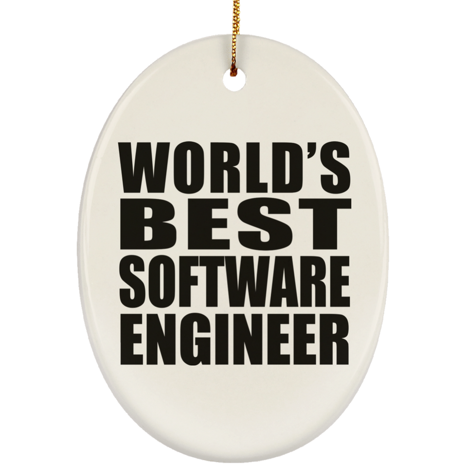 World's Best Software Engineer - Oval Ornament