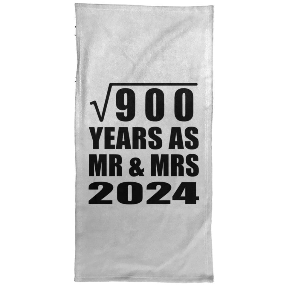 30th Anniversary Square Root of 900 Years As Mr & Mrs 2024 - Hand Towel