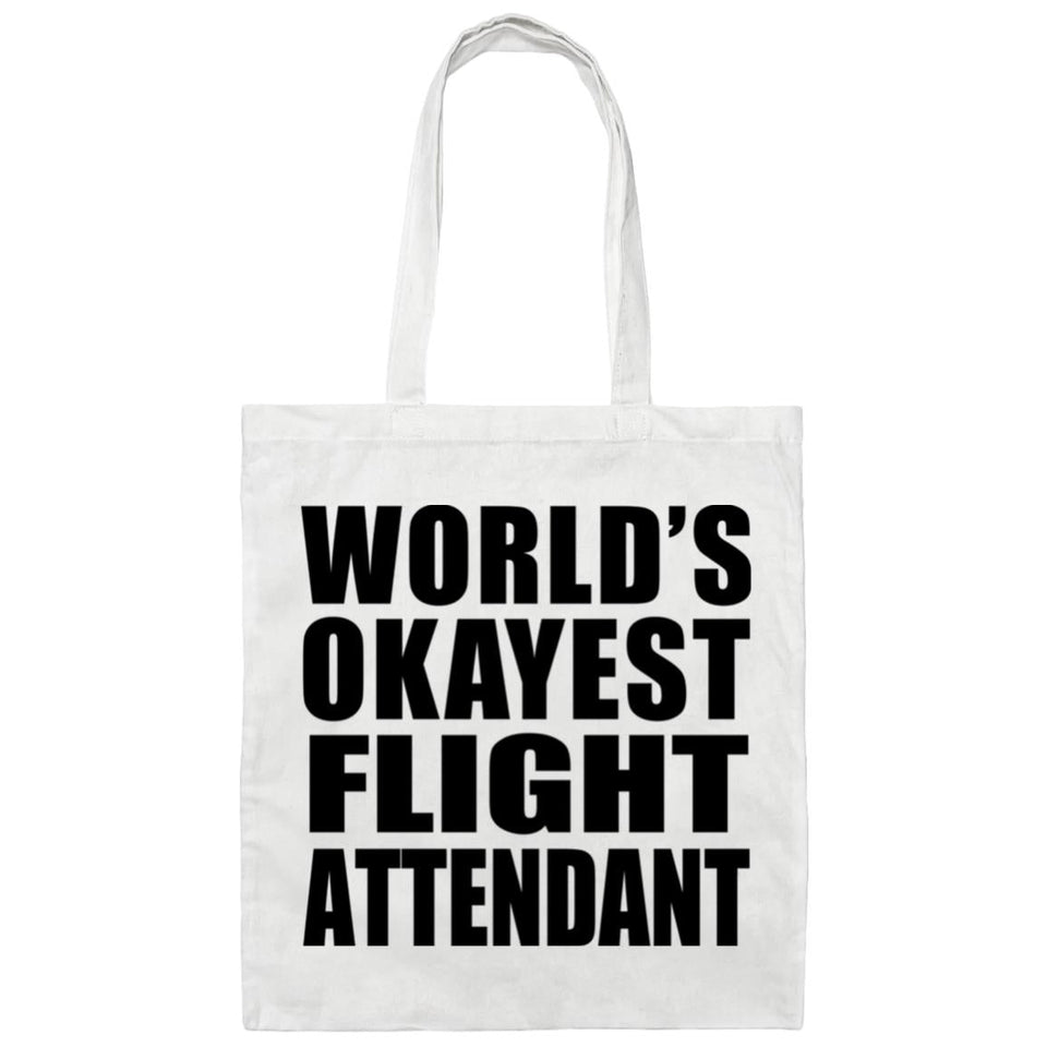 World's Okayest Flight Attendant - Tote Bag White