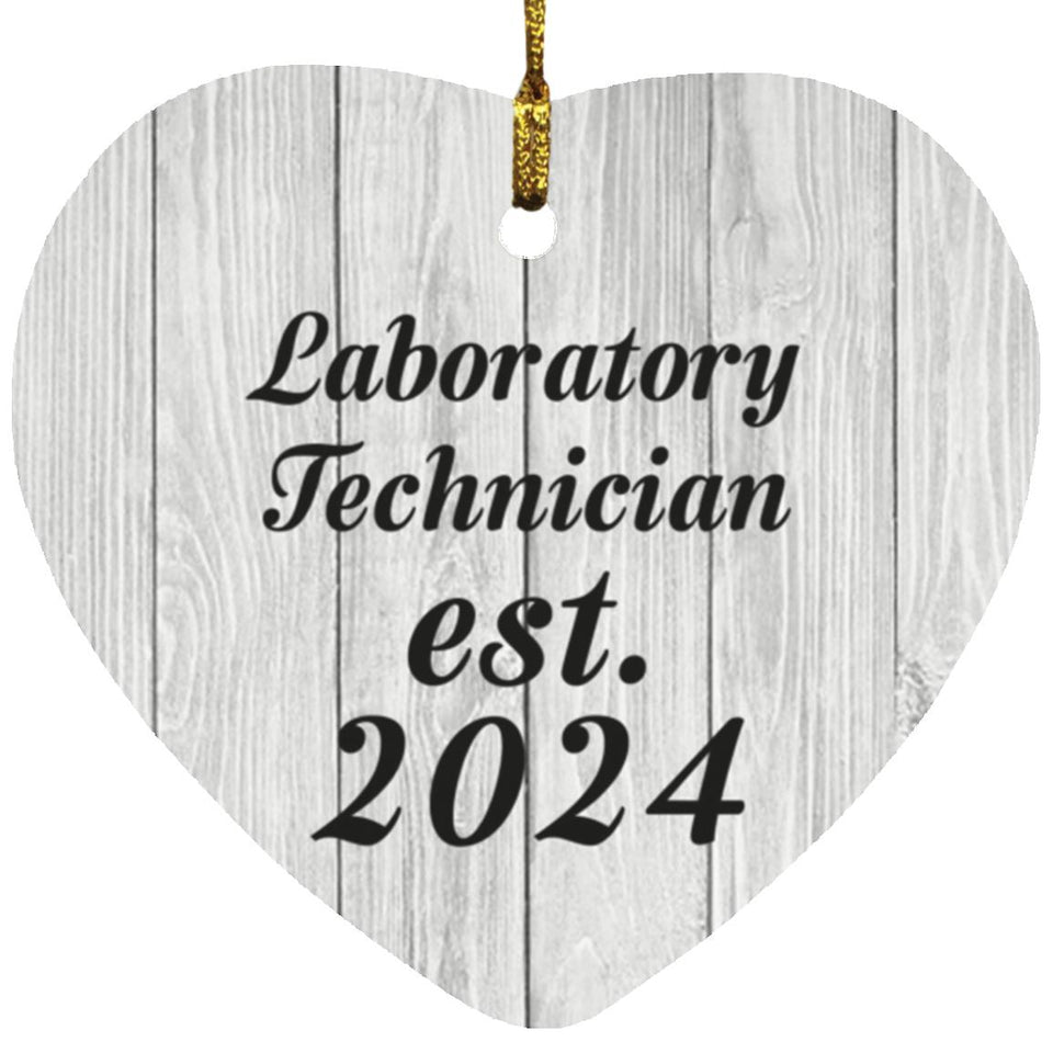 Laboratory Technician Established Est. 2024 - Heart Ornament F