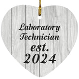 Laboratory Technician Established Est. 2024 - Heart Ornament F
