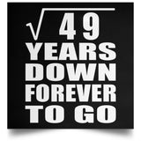 7th Anniversary Square Root of 49 Years Down Forever To Go - Poster Square