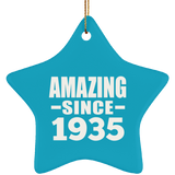 89th Birthday Amazing Since 1935 - Star Ornament