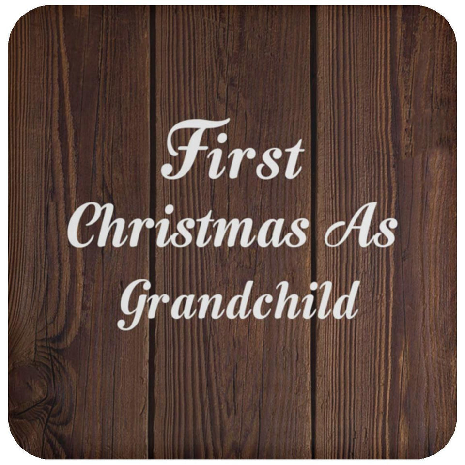 First Christmas As Grandchild - Drink Coaster D