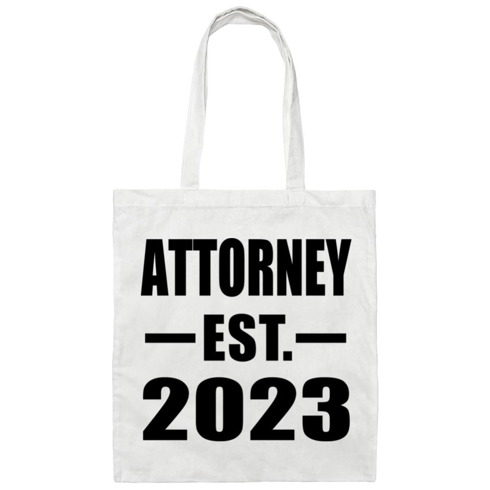 Attorney Established EST. 2023 - Tote Bag White