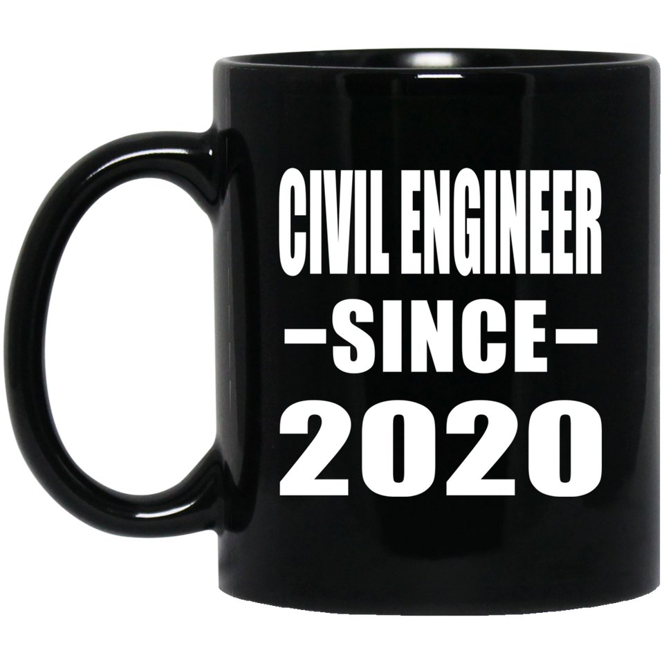 Civil Engineer Since 2020 - 11oz Coffee Mug Black