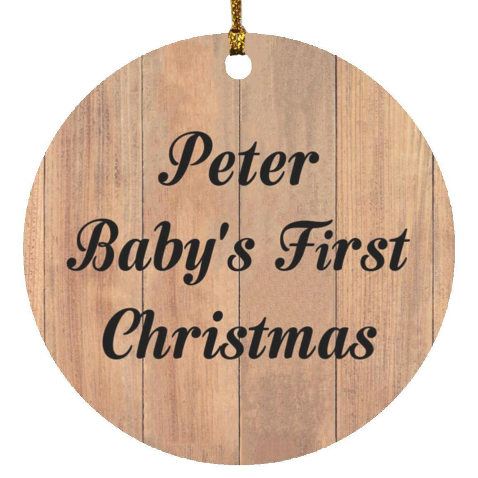 Peter Baby's First Christmas - Circle Ornament C