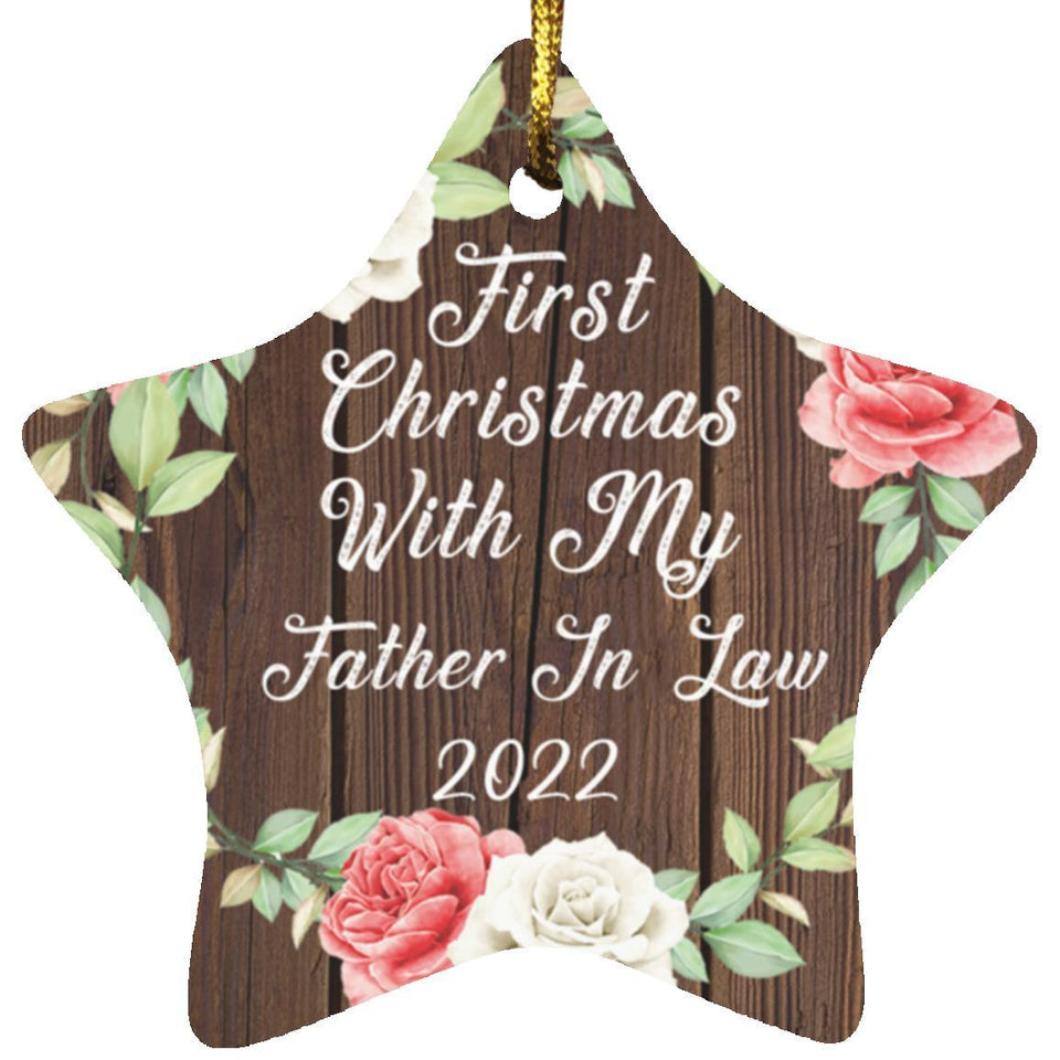 First Christmas With My Father In Law 2022 - Star Ornament A