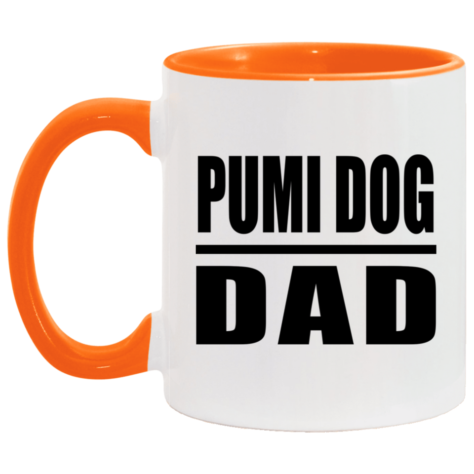 Pumi Dog Dad - 11oz Accent Mug Orange