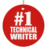 Number One #1 Technical Writer - Circle Ornament