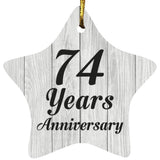 74th Anniversary 74 Years Anniversary - Star Ornament F