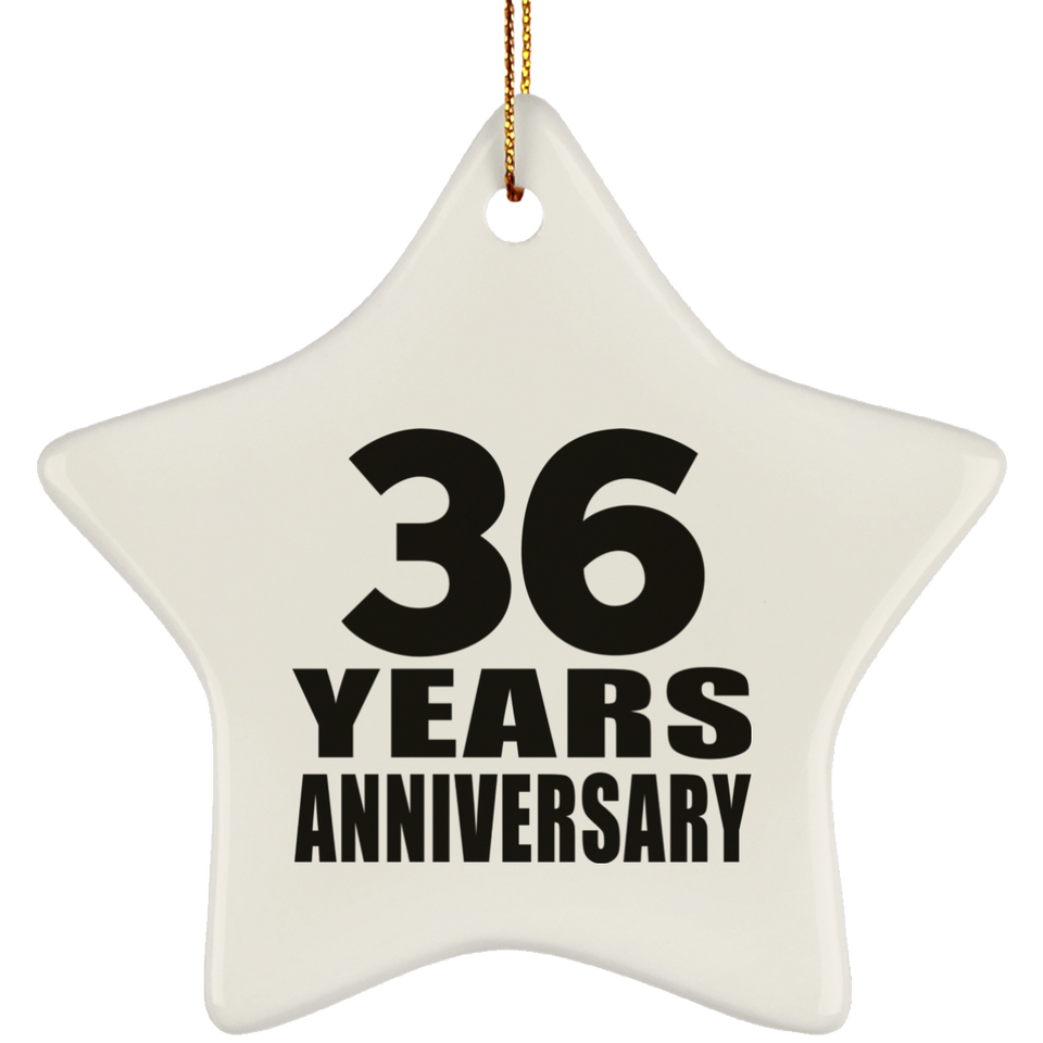 36th Anniversary 36 Years - Star Ornament