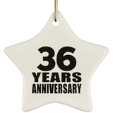 36th Anniversary 36 Years - Star Ornament