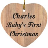 Charles Baby's First Christmas - Heart Ornament C