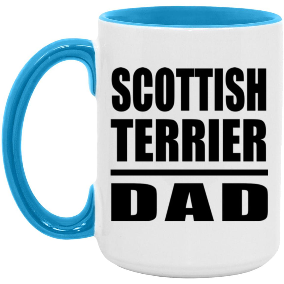 Scottish Terrier Dad - 15oz Accent Mug Blue