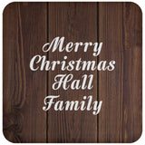 Merry Christmas Hall Family - Drink Coaster D