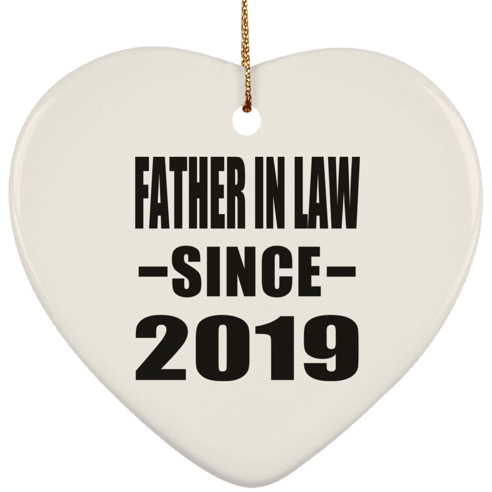 Father In Law Since 2019 - Heart Ornament