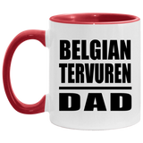 Belgian Tervuren Dad - 11oz Accent Mug Red