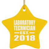 Laboratory Technician Established EST. 2018 - Star Ornament