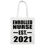 Enrolled Nurse Established EST. 2021 - Tote Bag White
