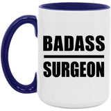 Badass Surgeon - 15oz Accent Mug Purple