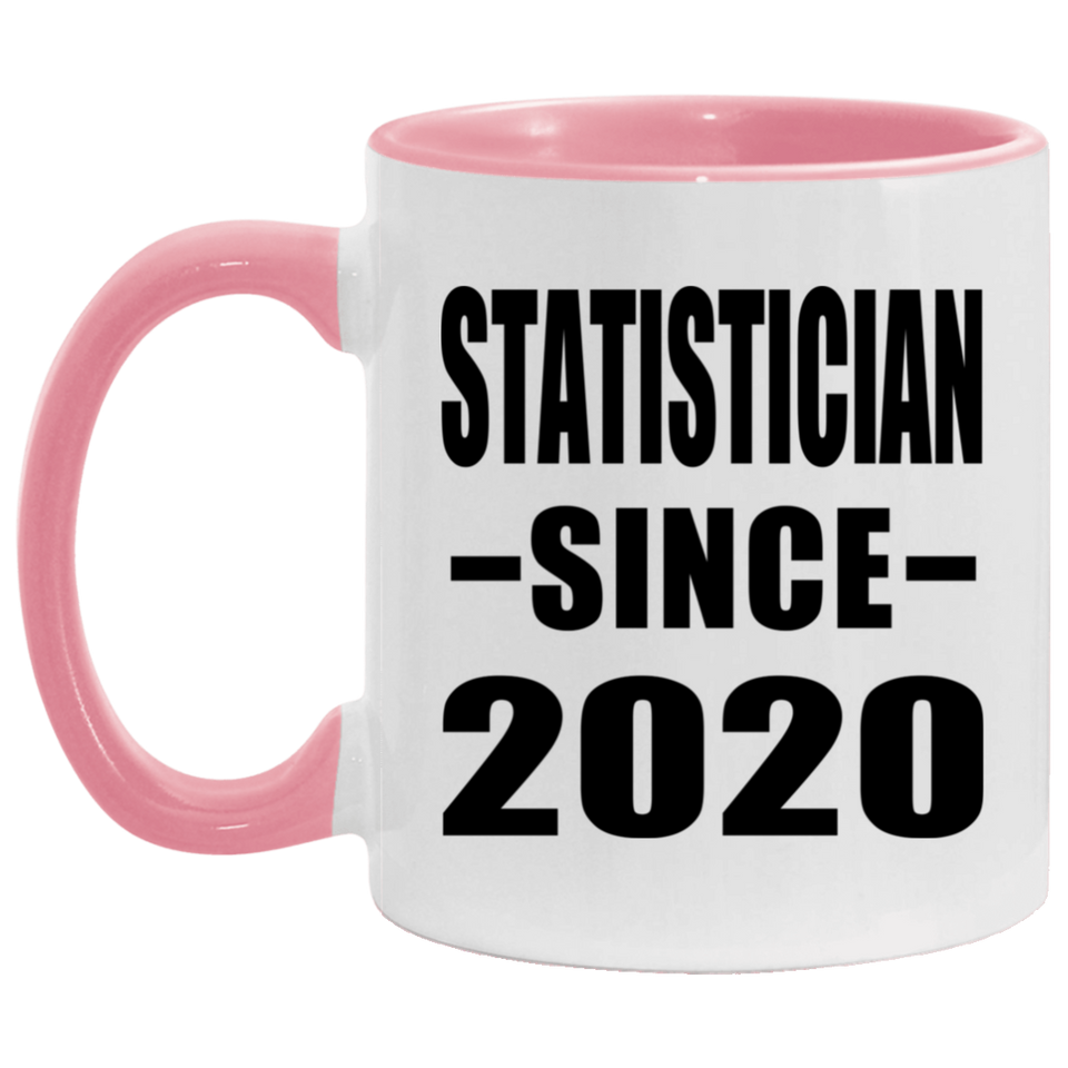 Statistician Since 2020 - 11oz Accent Mug Pink