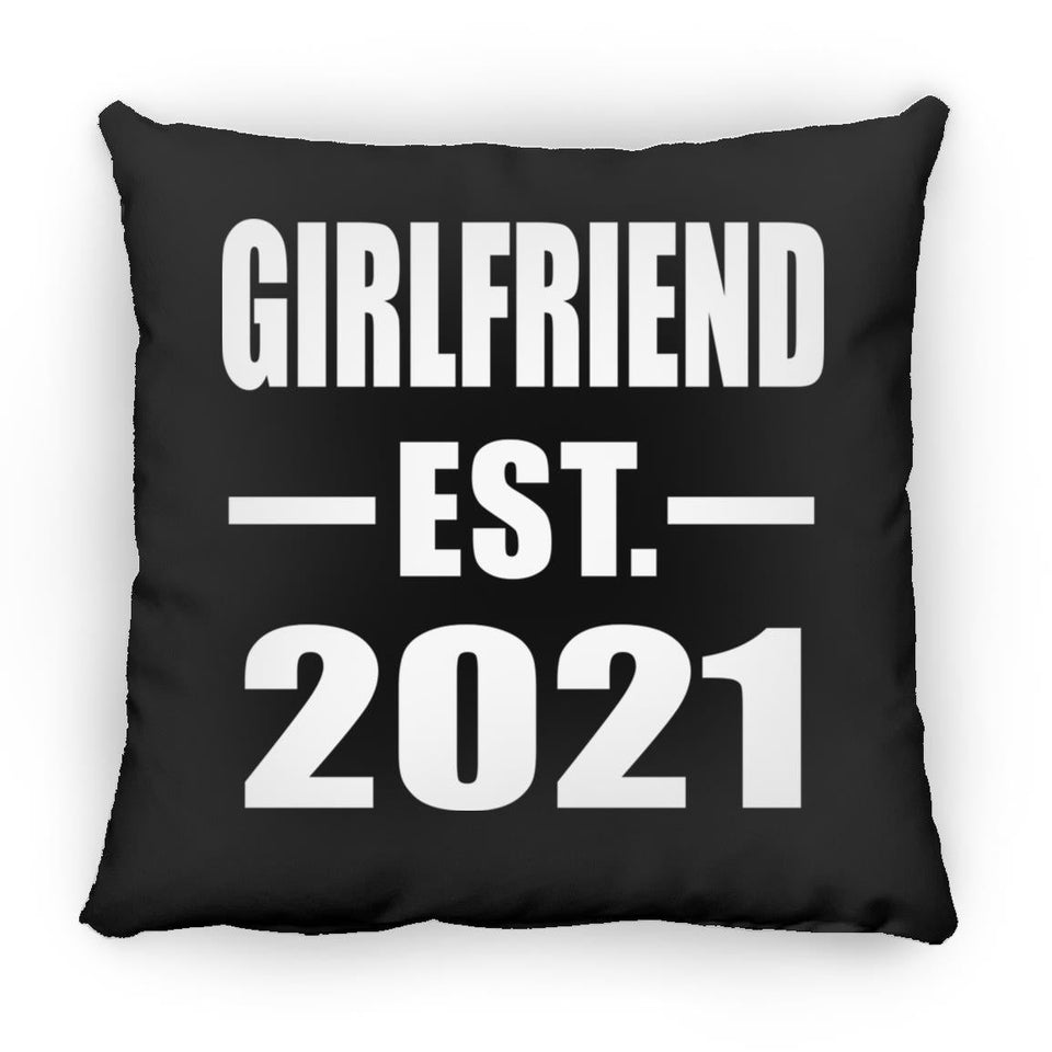 Girlfriend Established EST. 2021 - Throw Pillow Black