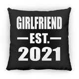 Girlfriend Established EST. 2021 - Throw Pillow Black