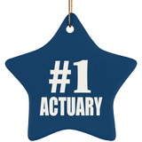 Number One #1 Actuary - Star Ornament