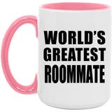 World's Greatest Roommate - 15oz Accent Mug Pink