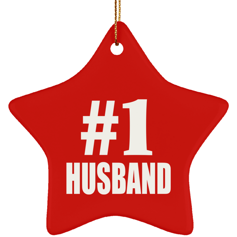 Number One #1 Husband - Star Ornament
