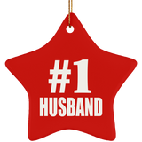 Number One #1 Husband - Star Ornament