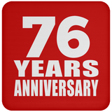 76th Anniversary 76 Years - Drink Coaster