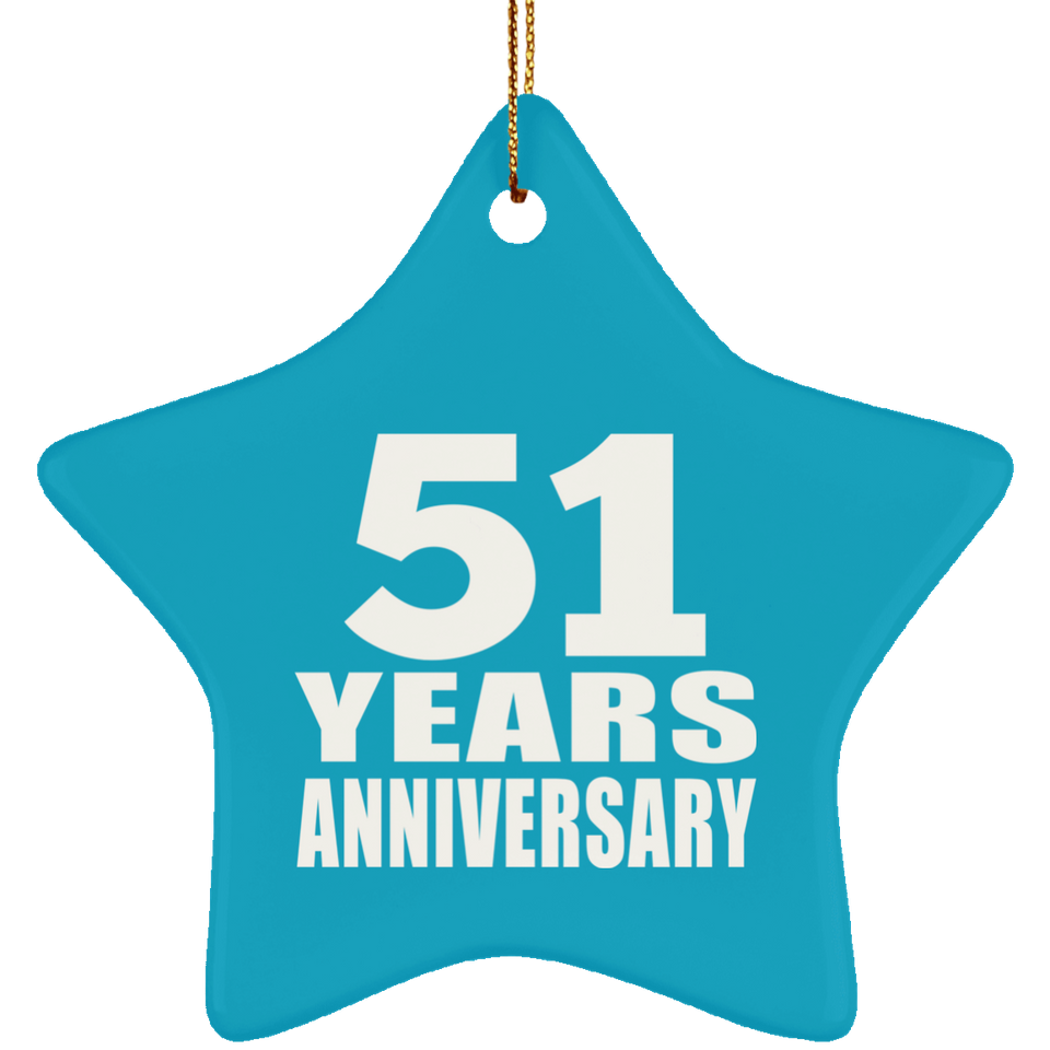 51st Anniversary 51 Years - Star Ornament