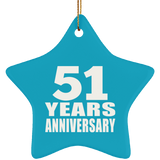 51st Anniversary 51 Years - Star Ornament