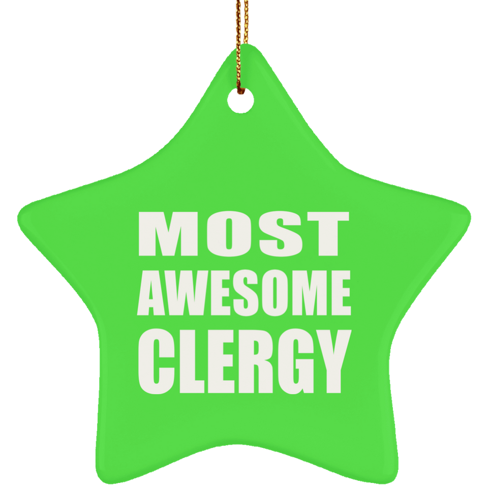 Most Awesome Clergy - Star Ornament