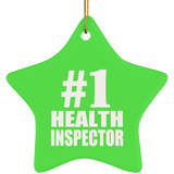 Number One #1 Health Inspector - Star Ornament
