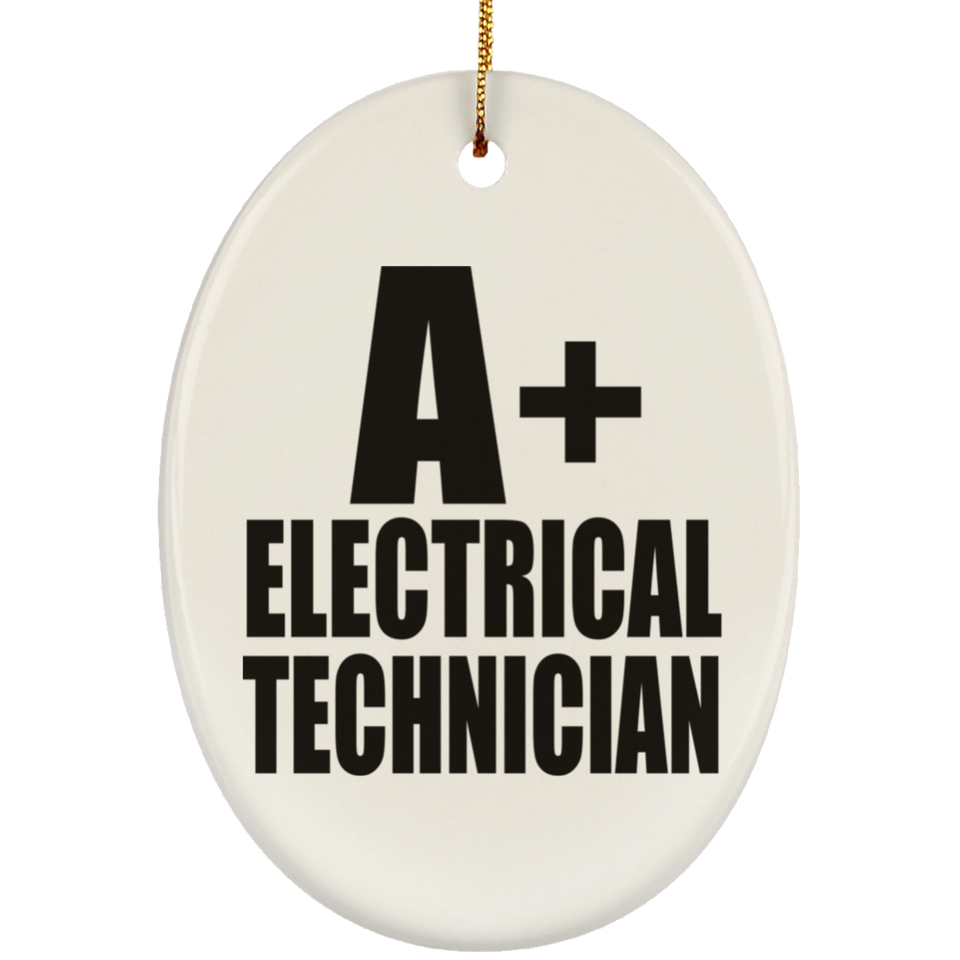 A+ Electrical Technician - Oval Ornament