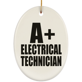 A+ Electrical Technician - Oval Ornament