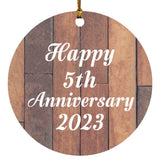 Happy 5th Anniversary 2023 - Circle Ornament E