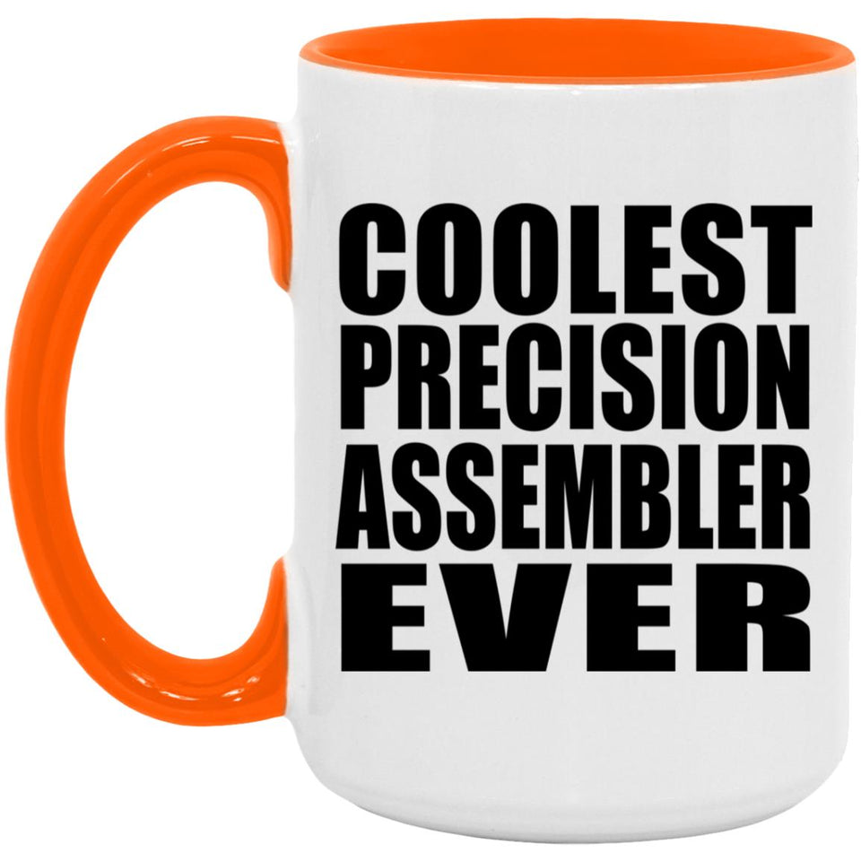Coolest Precision Assembler Ever - 15oz Accent Mug Orange