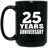 25th Anniversary 25 Years - 15 Oz Coffee Mug Black